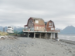 Houses at the Spit Homer, Alaska